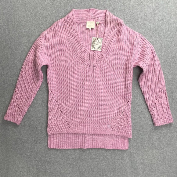 Ted Baker Sweaters - Ted Baker Oversize High-Low Sweater Womens US 6 (2) Pink Wool Blend Long Sleeve